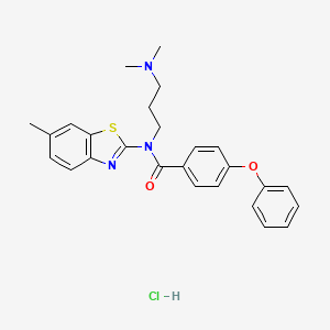 N-(3-(dimethylamino)propyl)-N-(6-methylbenzo[d]thiazol-2-yl)-4-phenoxybenzamide hydrochloride