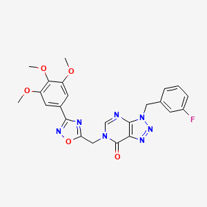 3-(3-fluorobenzyl)-6-((3-(3,4,5-trimethoxyphenyl)-1,2,4-oxadiazol-5-yl)methyl)-3H-[1,2,3]triazolo[4,5-d]pyrimidin-7(6H)-one