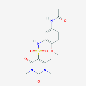 molecular formula C16H20N4O6S B2424072 N-[4-methoxy-3-(1,3,6-trimethyl-2,4-dioxo-1,2,3,4-tetrahydropyrimidine-5-sulfonamido)phenyl]acetamide CAS No. 893344-68-8