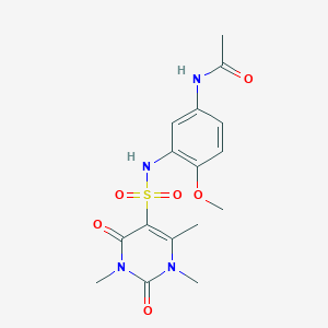 N-[4-methoxy-3-[(1,3,4-trimethyl-2,6-dioxopyrimidin-5-yl)sulfonylamino]phenyl]acetamide