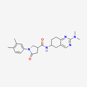 molecular formula C23H29N5O2 B2424073 N-[2-(dimethylamino)-5,6,7,8-tetrahydroquinazolin-6-yl]-1-(3,4-dimethylphenyl)-5-oxopyrrolidine-3-carboxamide CAS No. 2097860-67-6