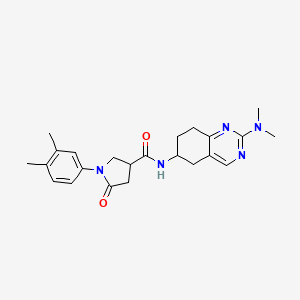N-[2-(dimethylamino)-5,6,7,8-tetrahydroquinazolin-6-yl]-1-(3,4-dimethylphenyl)-5-oxopyrrolidine-3-carboxamide