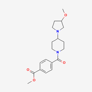 Methyl 4-(4-(3-methoxypyrrolidin-1-yl)piperidine-1-carbonyl)benzoate