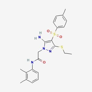 2-(5-amino-3-(ethylthio)-4-tosyl-1H-pyrazol-1-yl)-N-(2,3-dimethylphenyl)acetamide