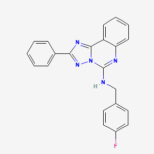 molecular formula C22H16FN5 B2424083 N-[(4-fluorophenyl)methyl]-2-phenyl-[1,2,4]triazolo[1,5-c]quinazolin-5-amine CAS No. 902906-37-0