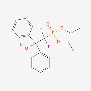 molecular formula C18H21F2O4P B2424087 Diethyl (1,1-difluoro-2-hydroxy-2,2-diphenylethyl)phosphonate CAS No. 1093490-31-3