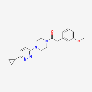 1-(4-(6-Cyclopropylpyridazin-3-yl)piperazin-1-yl)-2-(3-methoxyphenyl)ethanone
