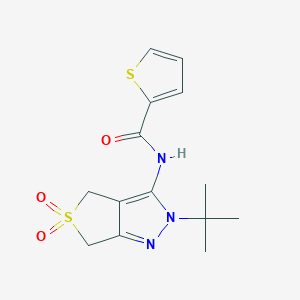 N-(2-tert-butyl-5,5-dioxo-4,6-dihydrothieno[3,4-c]pyrazol-3-yl)thiophene-2-carboxamide