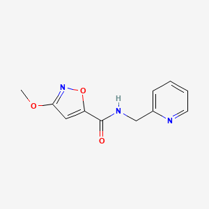 3-methoxy-N-(pyridin-2-ylmethyl)isoxazole-5-carboxamide