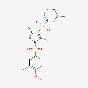 1-{[1-(4-methoxy-3-methylbenzenesulfonyl)-3,5-dimethyl-1H-pyrazol-4-yl]sulfonyl}-3-methylpiperidine