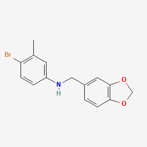 N-(1,3-benzodioxol-5-ylmethyl)-4-bromo-3-methylaniline
