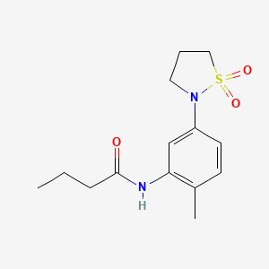 N-(5-(1,1-dioxidoisothiazolidin-2-yl)-2-methylphenyl)butyramide