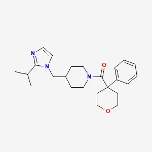 (4-((2-isopropyl-1H-imidazol-1-yl)methyl)piperidin-1-yl)(4-phenyltetrahydro-2H-pyran-4-yl)methanone