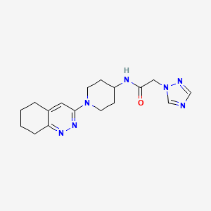 N-(1-(5,6,7,8-tetrahydrocinnolin-3-yl)piperidin-4-yl)-2-(1H-1,2,4-triazol-1-yl)acetamide