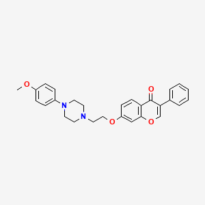 molecular formula C28H28N2O4 B2424119 7-(2-(4-(4-methoxyphenyl)piperazin-1-yl)ethoxy)-3-phenyl-4H-chromen-4-one CAS No. 903850-07-7