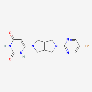 6-[5-(5-Bromopyrimidin-2-yl)-1,3,3a,4,6,6a-hexahydropyrrolo[3,4-c]pyrrol-2-yl]-1H-pyrimidine-2,4-dione
