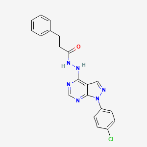 N'-[1-(4-chlorophenyl)pyrazolo[3,4-d]pyrimidin-4-yl]-3-phenylpropanehydrazide