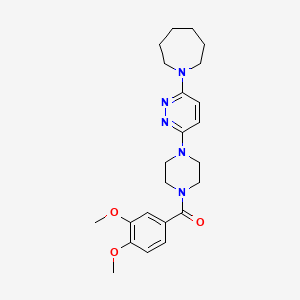 (4-(6-(Azepan-1-yl)pyridazin-3-yl)piperazin-1-yl)(3,4-dimethoxyphenyl)methanone