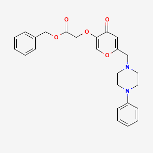 benzyl 2-((4-oxo-6-((4-phenylpiperazin-1-yl)methyl)-4H-pyran-3-yl)oxy)acetate