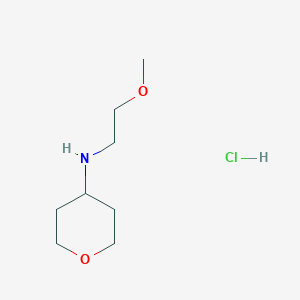 molecular formula C8H18ClNO2 B2424141 N-(2-methoxyethyl)oxan-4-amine hydrochloride CAS No. 1807979-84-5