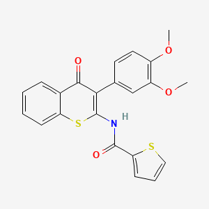 molecular formula C22H17NO4S2 B2424147 N-[3-(3,4-二甲氧基苯基)-4-氧代-4H-噻色啉-2-基]噻吩-2-甲酰胺 CAS No. 883965-83-1