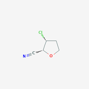 molecular formula C5H6ClNO B2424149 Rel-(2R,3R)-3-chlorotetrahydrofuran-2-carbonitrile CAS No. 2138018-50-3