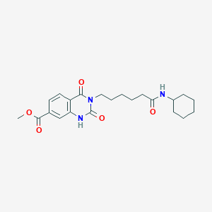 molecular formula C22H29N3O5 B2424154 methyl 3-[6-(cyclohexylamino)-6-oxohexyl]-2,4-dioxo-1H-quinazoline-7-carboxylate CAS No. 896384-22-8