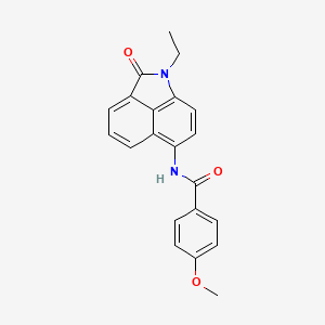 molecular formula C21H18N2O3 B2424158 N-(1-ethyl-2-oxo-1,2-dihydrobenzo[cd]indol-6-yl)-4-methoxybenzamide CAS No. 313506-16-0