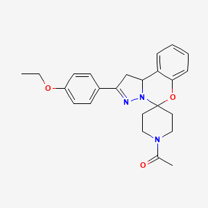 1-(2-(4-Ethoxyphenyl)-1,10b-dihydrospiro[benzo[e]pyrazolo[1,5-c][1,3]oxazine-5,4'-piperidin]-1'-yl)ethanone