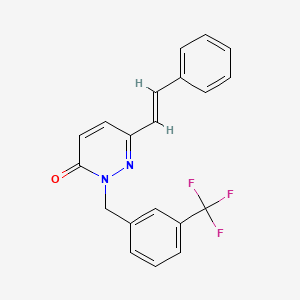 6-Styryl-2-(3-(trifluoromethyl)benzyl)-3(2H)-pyridazinone