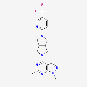 1,6-Dimethyl-4-[2-[5-(trifluoromethyl)pyridin-2-yl]-1,3,3a,4,6,6a-hexahydropyrrolo[3,4-c]pyrrol-5-yl]pyrazolo[3,4-d]pyrimidine