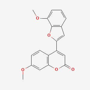 molecular formula C19H14O5 B2424213 7-Methoxy-4-(7-methoxy-1-benzofuran-2-yl)chromen-2-one CAS No. 637751-06-5