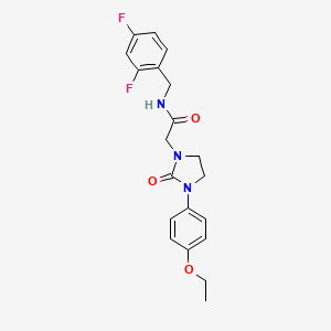 molecular formula C20H21F2N3O3 B2424216 N-[(2,4-difluorophenyl)methyl]-2-[3-(4-ethoxyphenyl)-2-oxoimidazolidin-1-yl]acetamide CAS No. 1257549-92-0