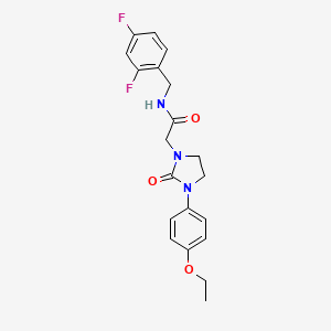molecular formula C20H21F2N3O3 B2424216 N-(2,4-difluorobenzyl)-2-(3-(4-ethoxyphenyl)-2-oxoimidazolidin-1-yl)acetamide CAS No. 1257549-92-0