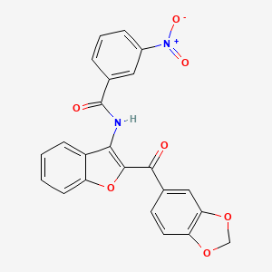 N-[2-(2H-1,3-benzodioxole-5-carbonyl)-1-benzofuran-3-yl]-3-nitrobenzamide