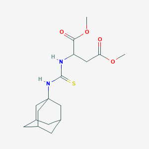 molecular formula C17H26N2O4S B2424231 1,4-Dimethyl 2-{[(adamantan-1-yl)carbamothioyl]amino}butanedioate CAS No. 1485726-59-7