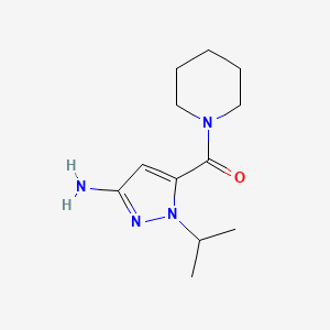 molecular formula C12H20N4O B2424233 1-Isopropyl-5-(piperidin-1-ylcarbonyl)-1H-pyrazol-3-amine CAS No. 1891178-52-1