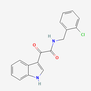 molecular formula C17H13ClN2O2 B2424251 N-[(2-chlorophenyl)methyl]-2-(1H-indol-3-yl)-2-oxoacetamide CAS No. 149167-51-1
