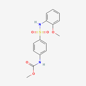 molecular formula C15H16N2O5S B2424253 methyl (4-(N-(2-methoxyphenyl)sulfamoyl)phenyl)carbamate CAS No. 298216-75-8