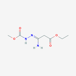 molecular formula C7H13N3O4 B2424296 Ethyl 3-imino-3-{[(methoxycarbonyl)amino]amino}propanoate CAS No. 338791-53-0