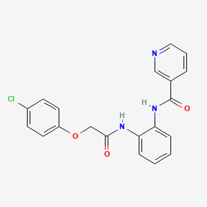 molecular formula C20H16ClN3O3 B2424332 N-(2-(2-(4-chlorophenoxy)acetamido)phenyl)nicotinamide CAS No. 1206992-74-6
