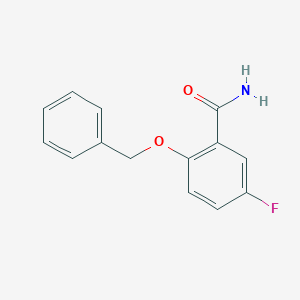 molecular formula C14H12FNO2 B2424335 2-(Benzyloxy)-5-fluorobenzamide CAS No. 1823241-87-7