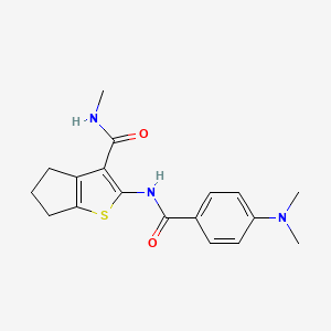 2-(4-(dimethylamino)benzamido)-N-methyl-5,6-dihydro-4H-cyclopenta[b]thiophene-3-carboxamide