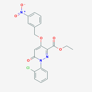 Ethyl 1-(2-chlorophenyl)-4-((3-nitrobenzyl)oxy)-6-oxo-1,6-dihydropyridazine-3-carboxylate
