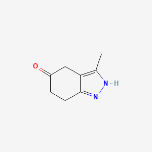 molecular formula C8H10N2O B2424339 3-METHYL-1,4,6,7-TETRAHYDROINDAZOL-5-ONE CAS No. 1204220-90-5