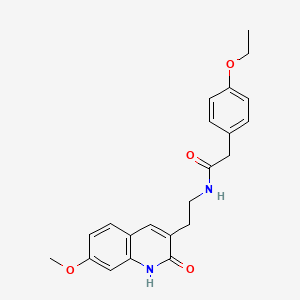 2-(4-ethoxyphenyl)-N-[2-(7-methoxy-2-oxo-1H-quinolin-3-yl)ethyl]acetamide