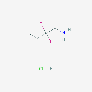 molecular formula C4H10ClF2N B2424354 2,2-Difluorobutan-1-amine hydrochloride CAS No. 1384428-33-4