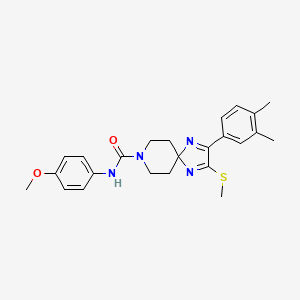 2-(3,4-dimethylphenyl)-N-(4-methoxyphenyl)-3-(methylthio)-1,4,8-triazaspiro[4.5]deca-1,3-diene-8-carboxamide