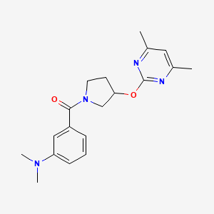 (3-(Dimethylamino)phenyl)(3-((4,6-dimethylpyrimidin-2-yl)oxy)pyrrolidin-1-yl)methanone