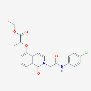 Ethyl 2-[2-[2-(4-chloroanilino)-2-oxoethyl]-1-oxoisoquinolin-5-yl]oxypropanoate